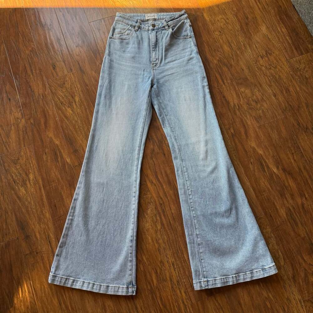 Rollas Eastcoast Flare Size 27 High Rise Jeans Light Wash
